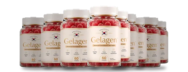 6-bottle pack of Gelagen skin health gummies